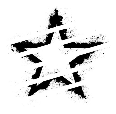 grunge star vectorのイラスト素材