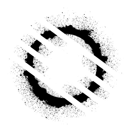 circular grunge shape vectorのイラスト素材