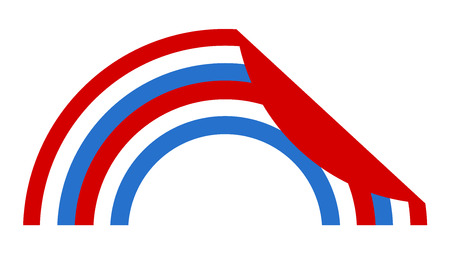 rainbow - USA Independence Day Vector theme Designのイラスト素材