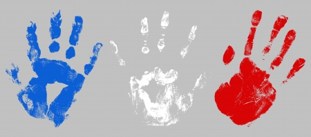 hand prints - USA Independence Day Vector theme Designのイラスト素材