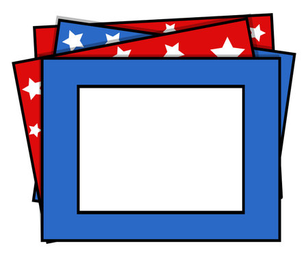 photo frame - US 4th of July - Independence Day Vector Designのイラスト素材