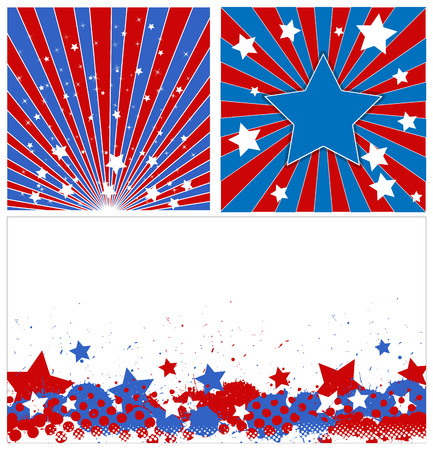 stars background set - Patriotic USA theme Vectorのイラスト素材