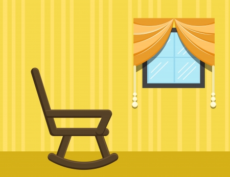 chair in room - Cartoon Background Vectorのイラスト素材