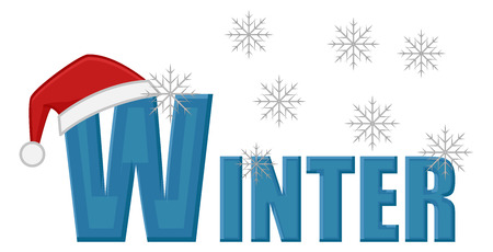Winter Text Vectorのイラスト素材