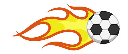 Cartoon Vector - Burning Flame Footballのイラスト素材