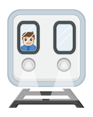 Cartoon Vector - Train Driverのイラスト素材