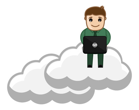 Clous Computing - Cartoon Vectorのイラスト素材