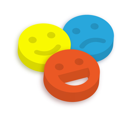 3d Colorful Smileyのイラスト素材