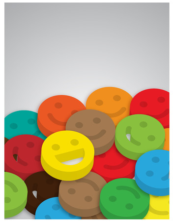 Colorful Happy Smilesのイラスト素材