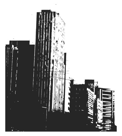 Grunge Skyline Backgroundのイラスト素材