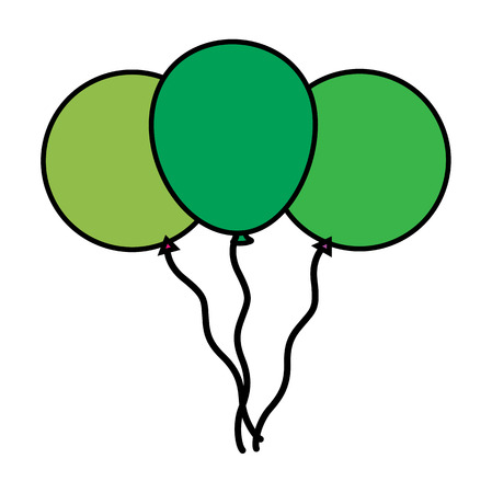 Green Balloonsのイラスト素材