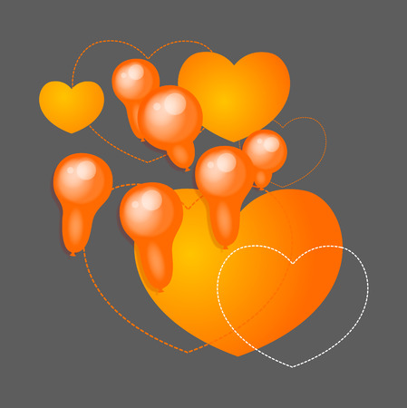 Hearts Balloons Backgroundのイラスト素材