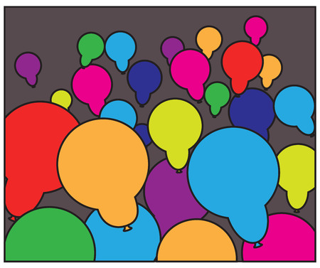 Colorful Balloons Backgroundのイラスト素材