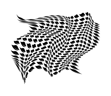 Abstract Wavy Leaves Patternのイラスト素材