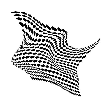 Wavy Labels Shapes Patternのイラスト素材