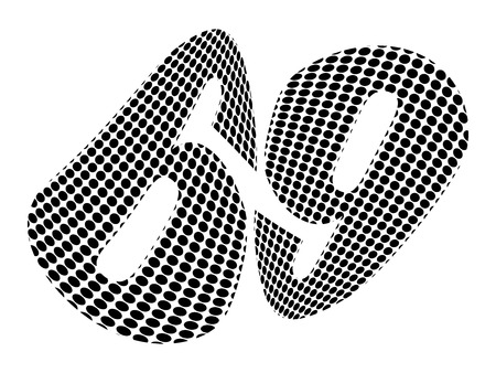 Sixty Nine Dotted Pattern Shapeのイラスト素材