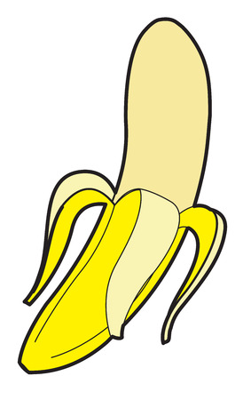 Peel Off Banana Vector Artのイラスト素材