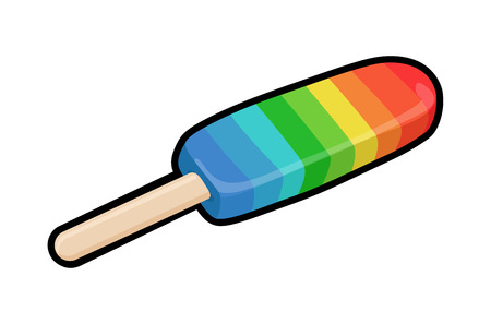 Colorful Candy Ice Creamのイラスト素材