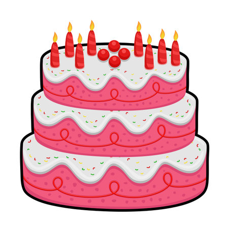 Three Layer Birthday Cake