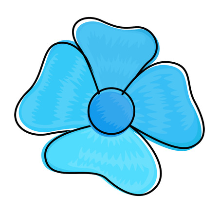 Blue Flower Vector Clipartのイラスト素材