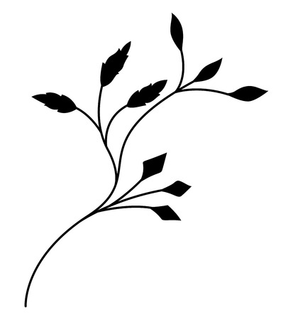 Black Foliage Elementのイラスト素材
