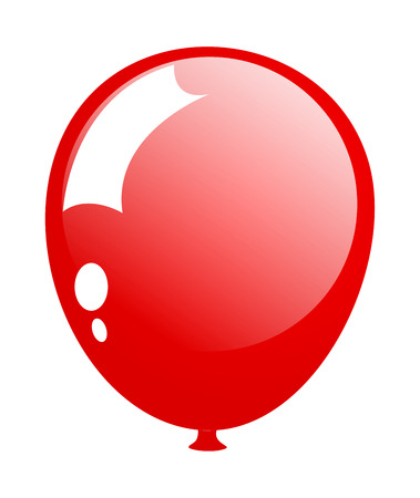 Shiny Bright Red Balloonのイラスト素材