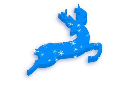 Christmas Reindeer Runningのイラスト素材