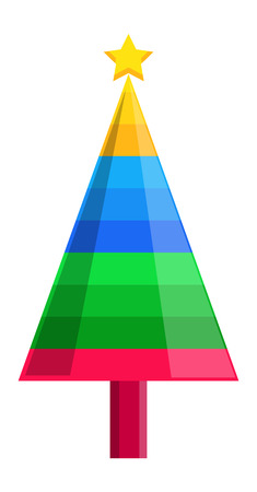 Colorful Christmas Treeのイラスト素材