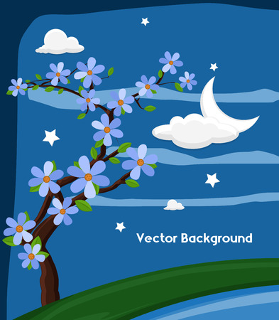 Autumn Nature Flowers Backgroundのイラスト素材