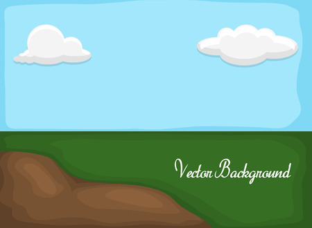 Nature Landscape Vector Drawingのイラスト素材