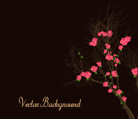 Flowers Tree Backgroundのイラスト素材