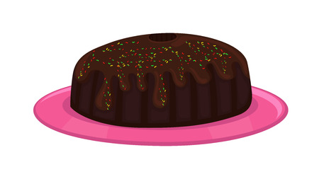 Brown Chocolate Cakeのイラスト素材