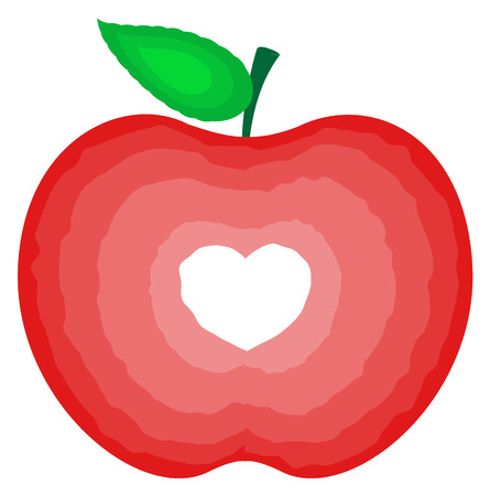 Apple Heartのイラスト素材