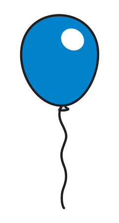 Glossy Blue Balloonのイラスト素材