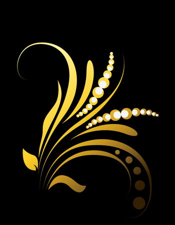 Decorative Golden Floraのイラスト素材