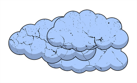 Grunge Cloudsのイラスト素材