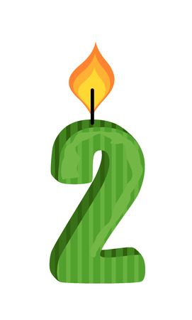 Two Number Candleのイラスト素材