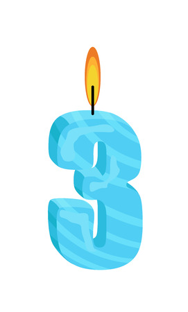 Three Number Candleのイラスト素材