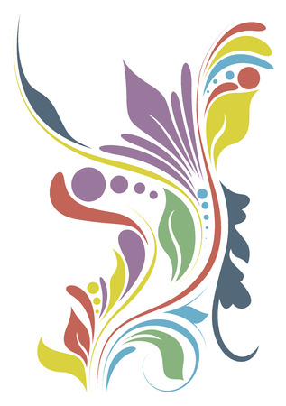 Colorful Flourish Design Artのイラスト素材