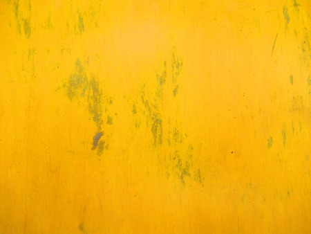 Bright Yellow Painted Wall Textureの写真素材