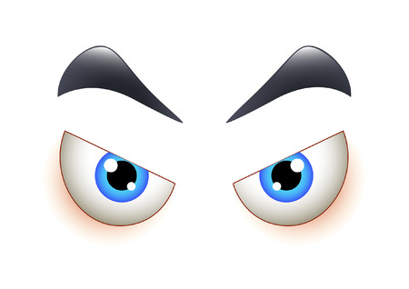 Angry Eyes Expressionのイラスト素材