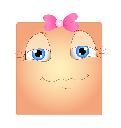 Smile Girl Face Expressionのイラスト素材