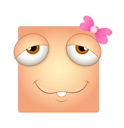 Lazy Smiley Vectorのイラスト素材