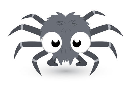 cute tiny spider vectorのイラスト素材