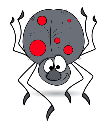 funny spider - halloween vector illustrationのイラスト素材