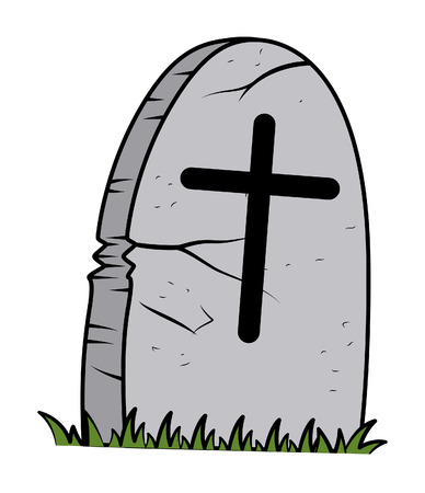 cartoon grave - halloween vector illustrationのイラスト素材