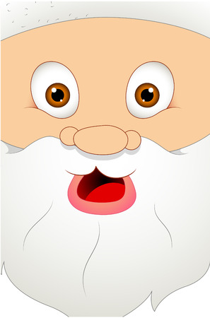 Scared Cartoon Santa Claus Faceのイラスト素材
