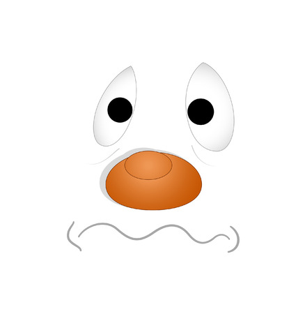 Scared Face Expressionのイラスト素材