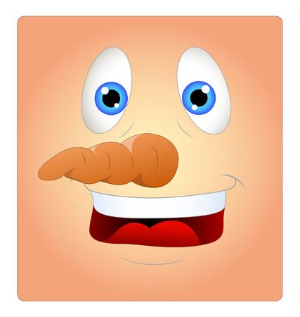 Laughing Snowman Face Expressionのイラスト素材