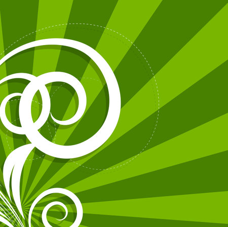 Swirl Floral Sunburst Backgroundのイラスト素材